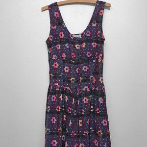 Vintage 90s Purple Shorts Romper in MADRAS Plaid & Floral by Ulterior Motives